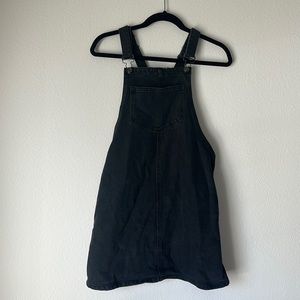 Denim & Co Black Jean Overall Dress